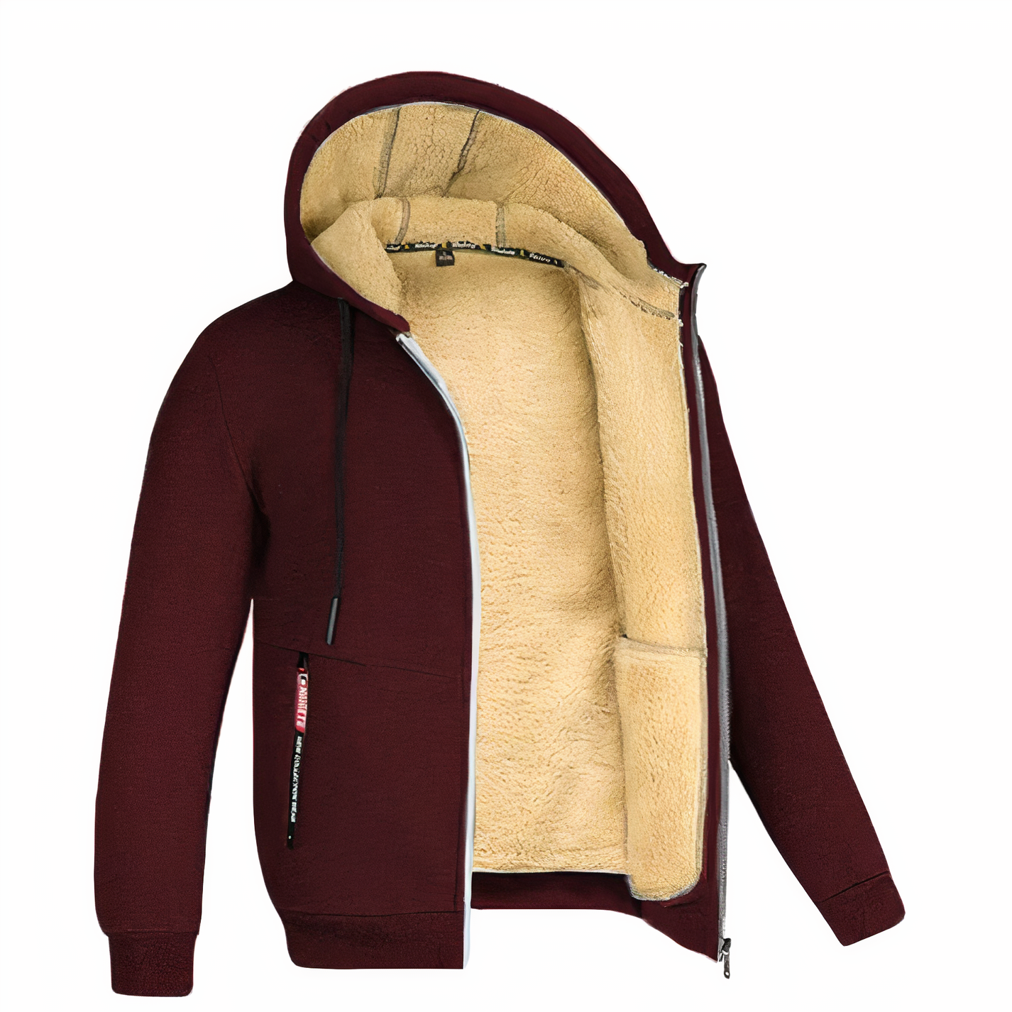 Herren Winterjacke Fleece Kapuzenjacke Warm - IdealeKleiden