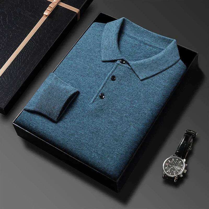Men's Modern Knitted Polo Shirt
