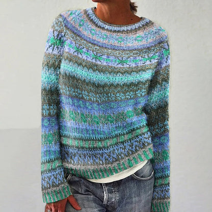 Vintage Knitted Sweater Boho Chic Women