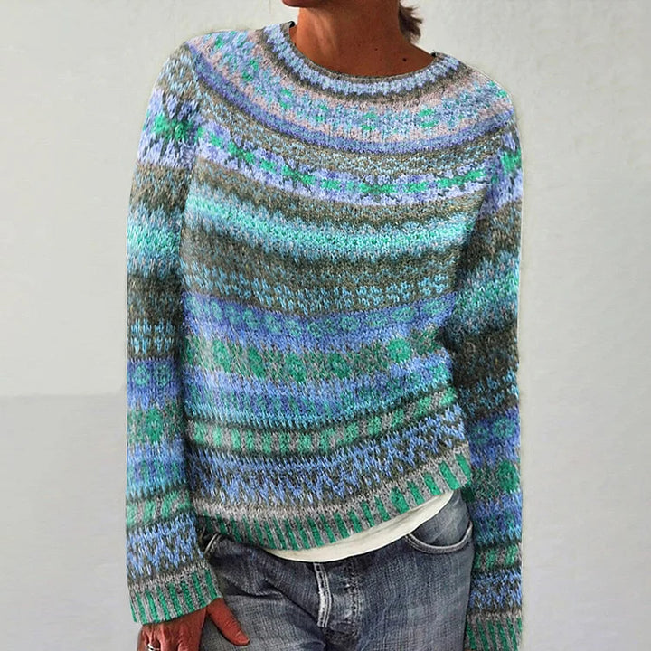 Vintage Knitted Sweater Boho Chic Women