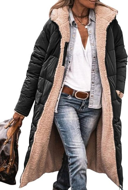 Hooded Coat Women Fleece Comfortable