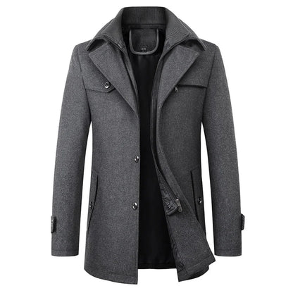 Men's Waterproof Black Business Winter Jacket