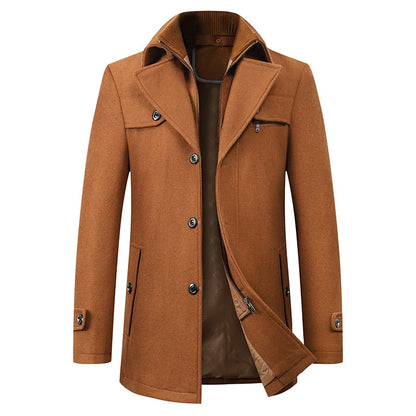 Men's Waterproof Black Business Winter Jacket