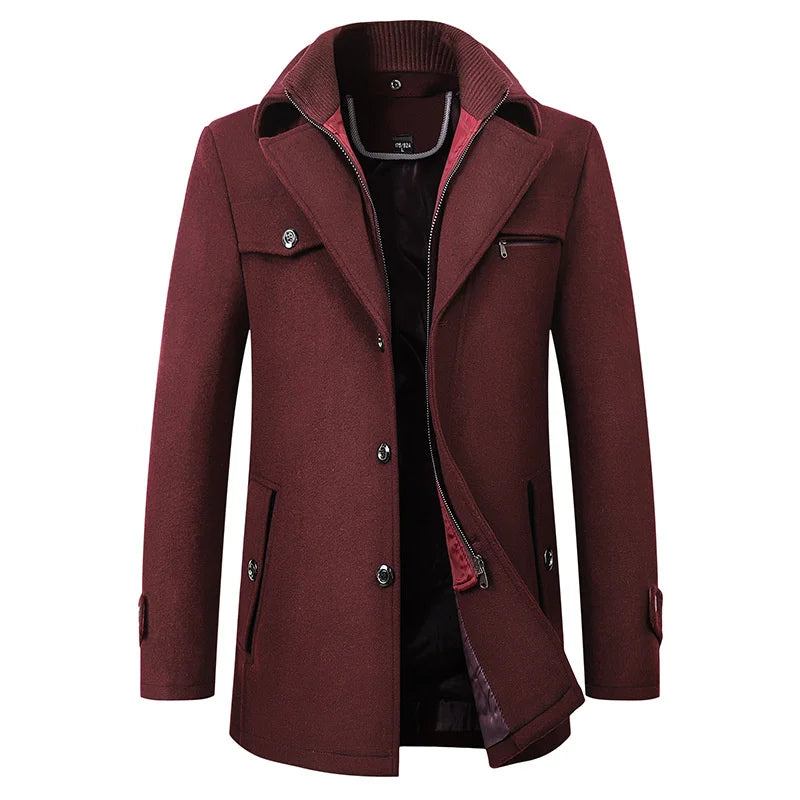Men's Waterproof Black Business Winter Jacket