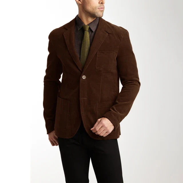 Men's Corduroy Jacket Elegant Brown