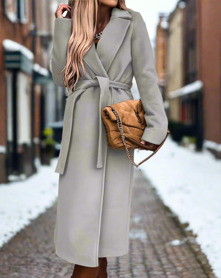 Stylish Women's Lightweight Belt Coat