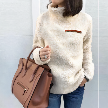 Stylish turtleneck wool sweater