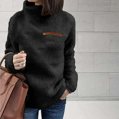 Stylish turtleneck wool sweater