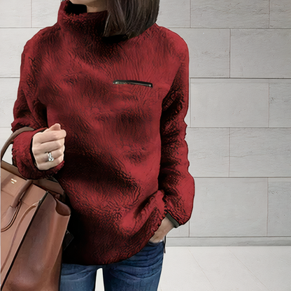 Stylish turtleneck wool sweater