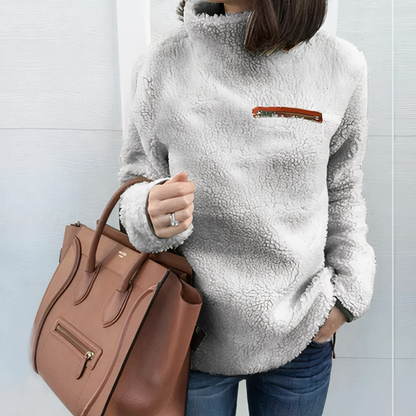 Stylish turtleneck wool sweater