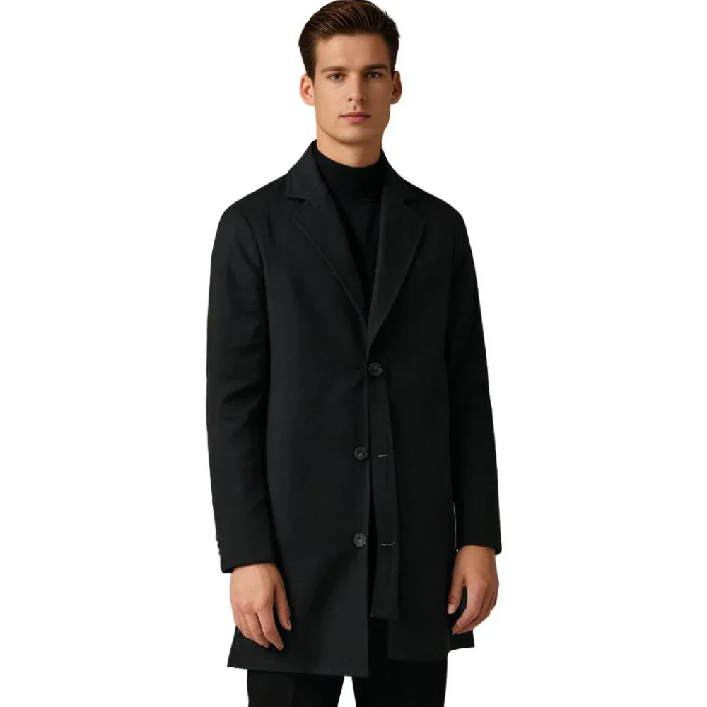 Herren Winterjacke Reverskragen Warm - IdealeKleiden