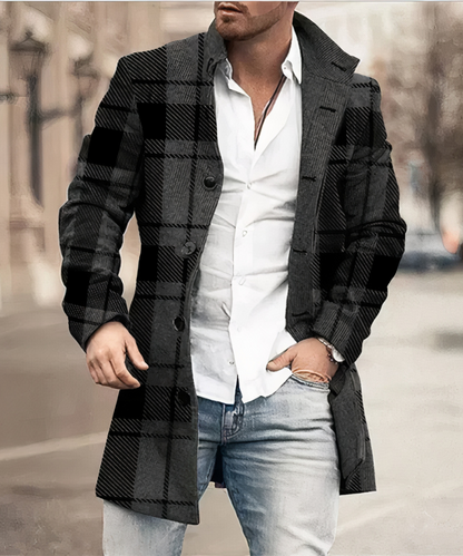 Stylish Men's Elegant Long Trench Coat
