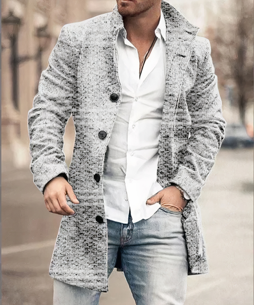 Stylish Men's Elegant Long Trench Coat