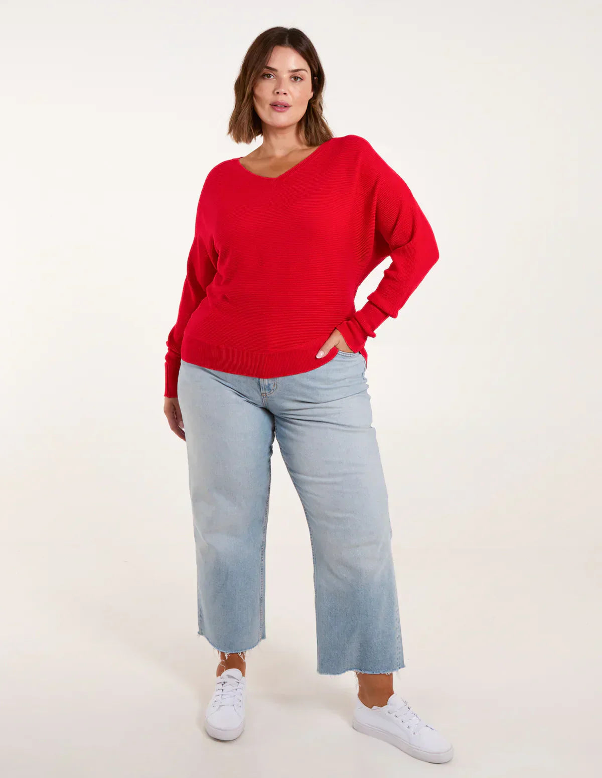 Rote Kapuzenjacke Freizeit Pullover - IdealeKleiden