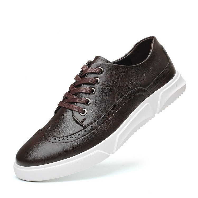 Stilvolle Herren Sneaker Leder Schuhe