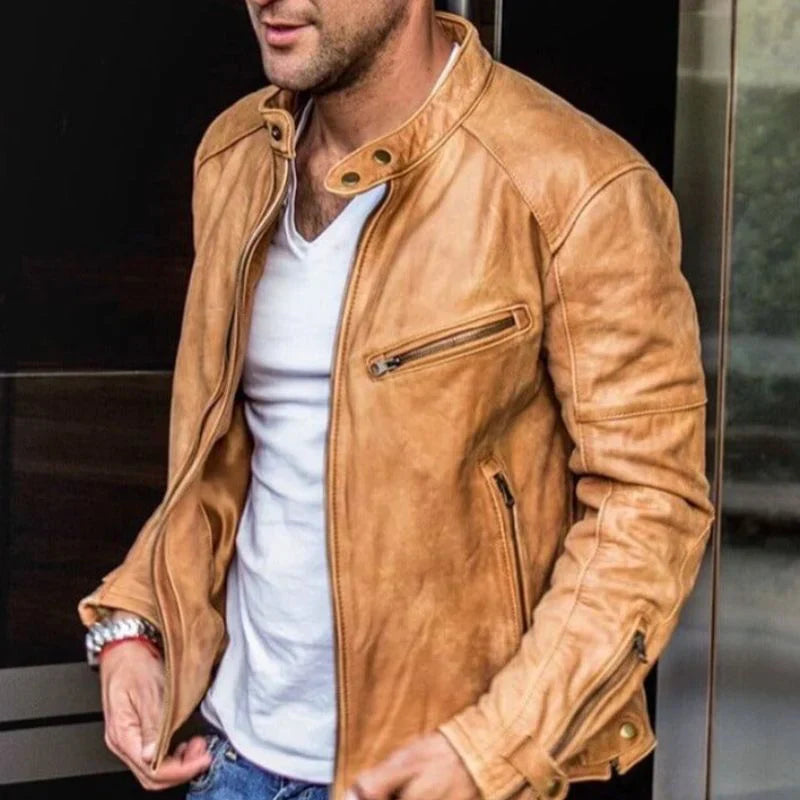 Leather jacket Elegant Weatherproof Azlan