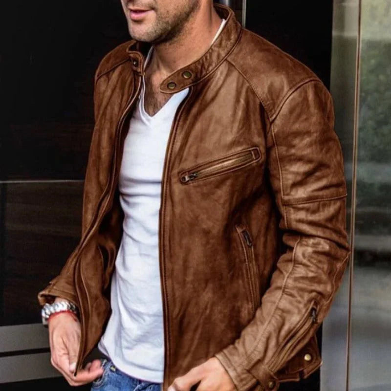 Leather jacket Elegant Weatherproof Azlan