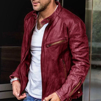 Lederjacke Elegant Wetterfest Azlan - IdealeKleiden