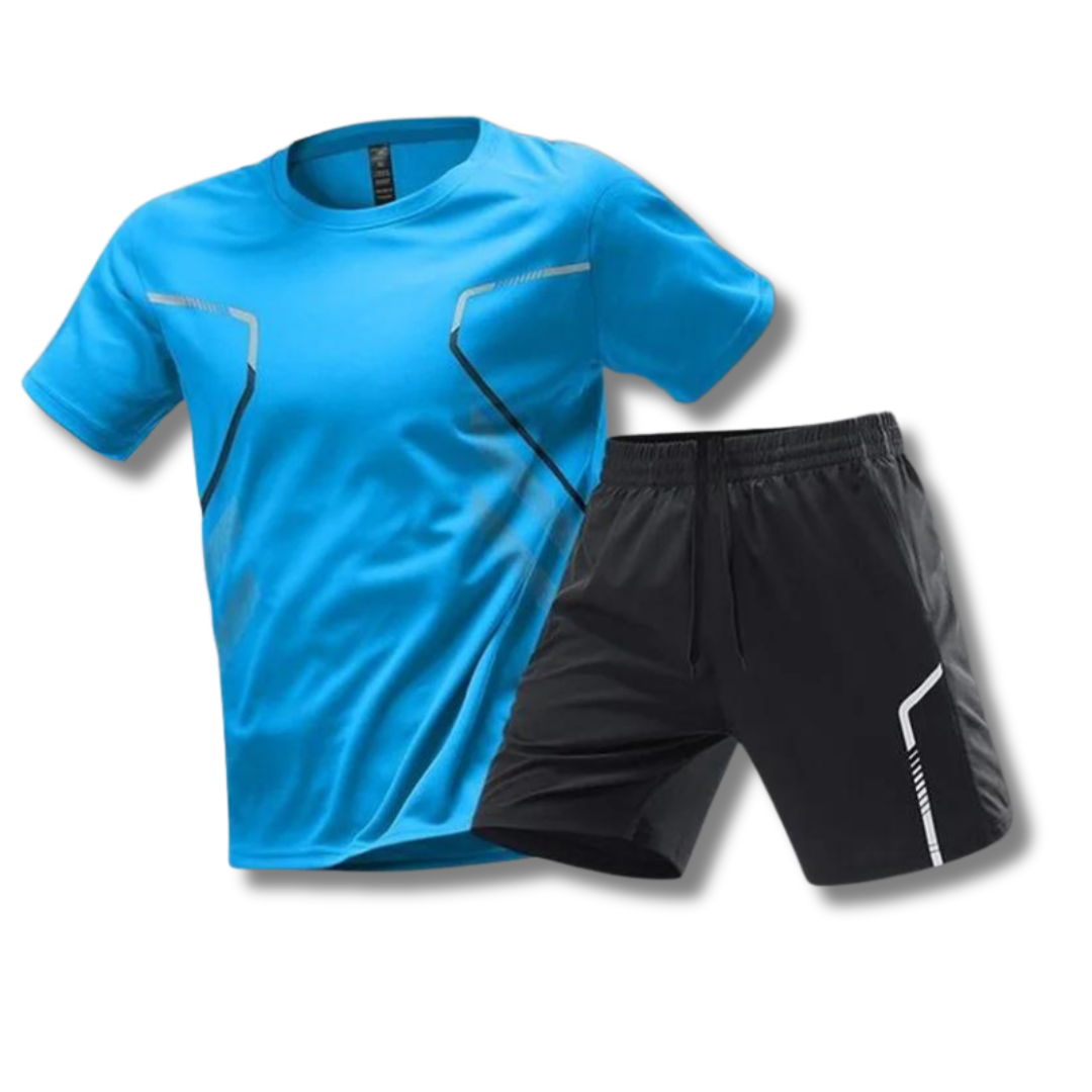 Men's Fitness Set: T-Shirt & Shorts Sportswear