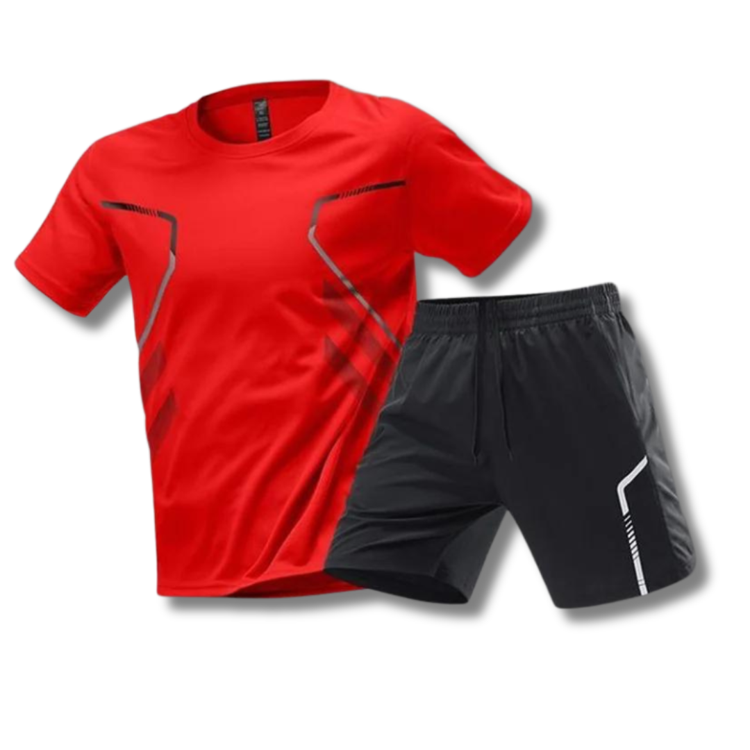 Men's Fitness Set: T-Shirt & Shorts Sportswear
