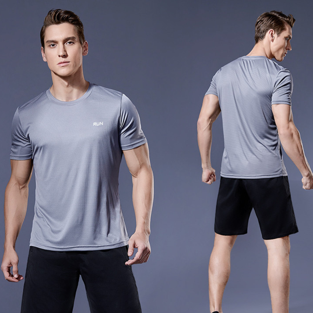 Fitness Set Herren - Zweiteiliger Sportanzug Shorts und T-Shirt - IdealeKleiden