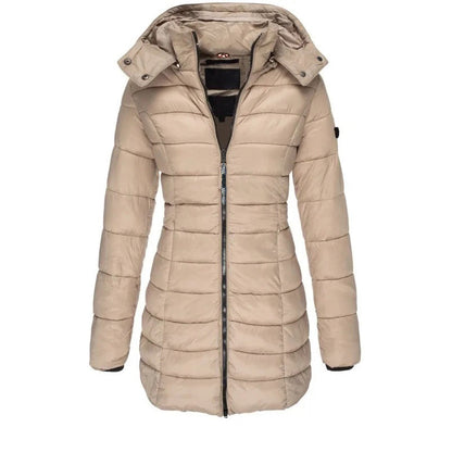 Chic Slim Fit Quilted Jacket with Hood