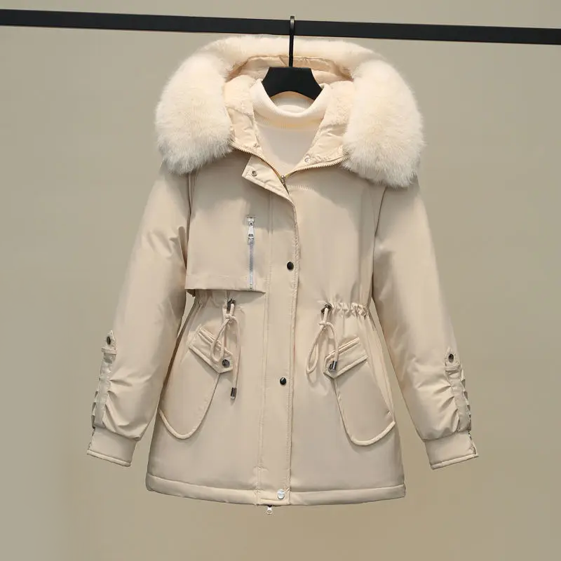 Women's Winter Quilted Vest with Fur Collar