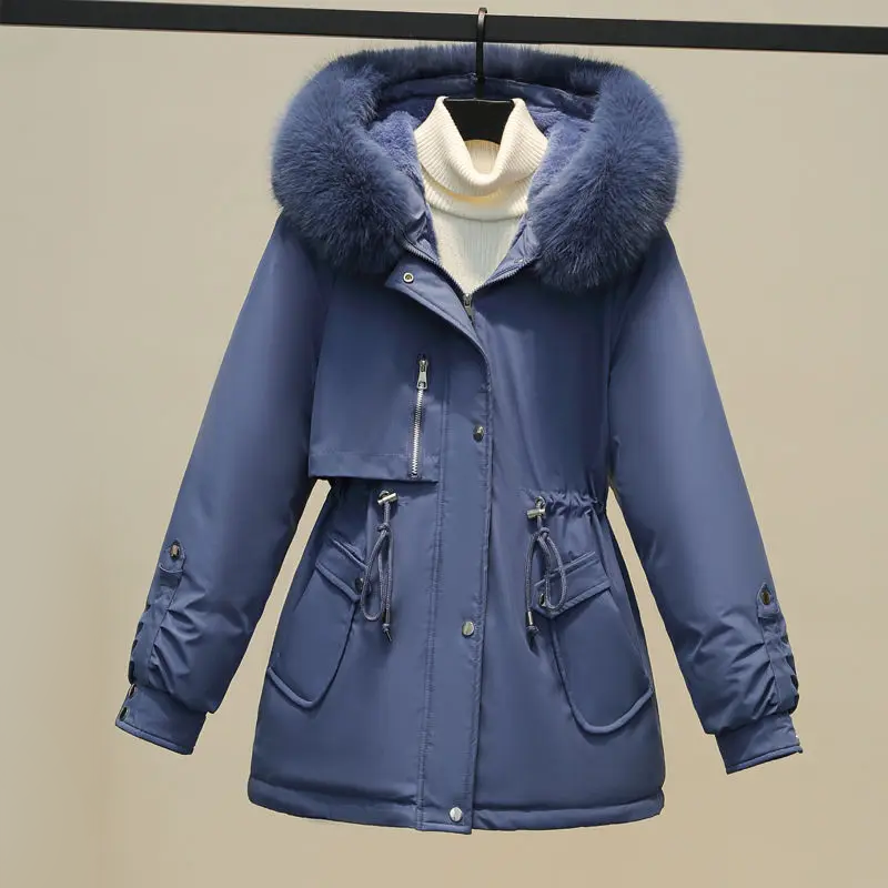 Women's Winter Quilted Vest with Fur Collar