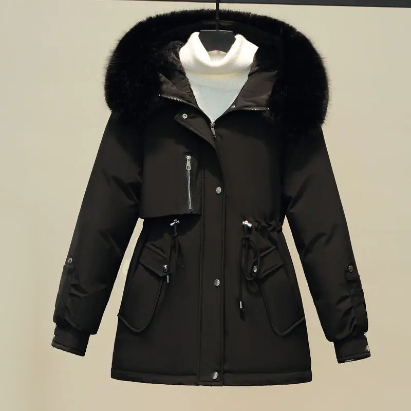 Women's Winter Quilted Vest with Fur Collar