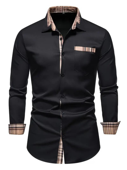 Men's Modern Lapel Long-Sleeved Shirt