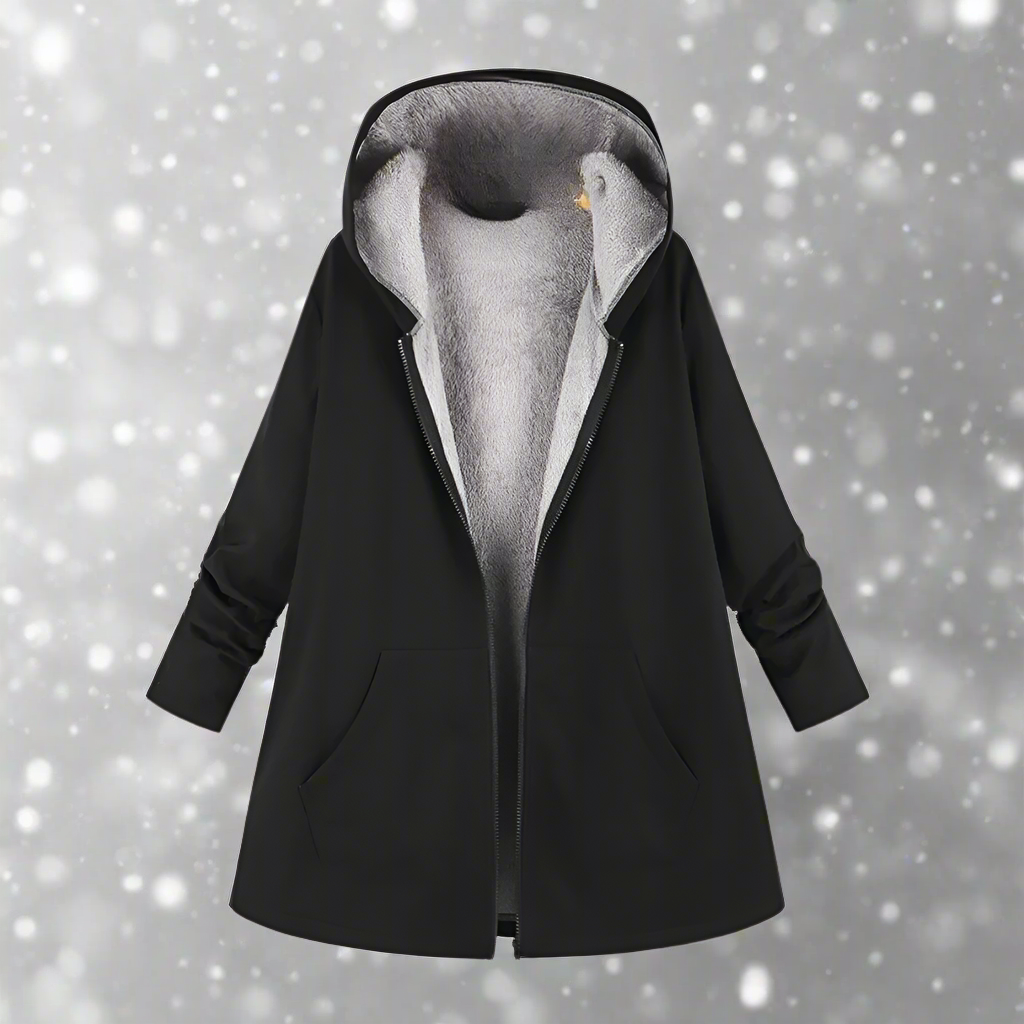 Water-repellent winter jacket hood zipper