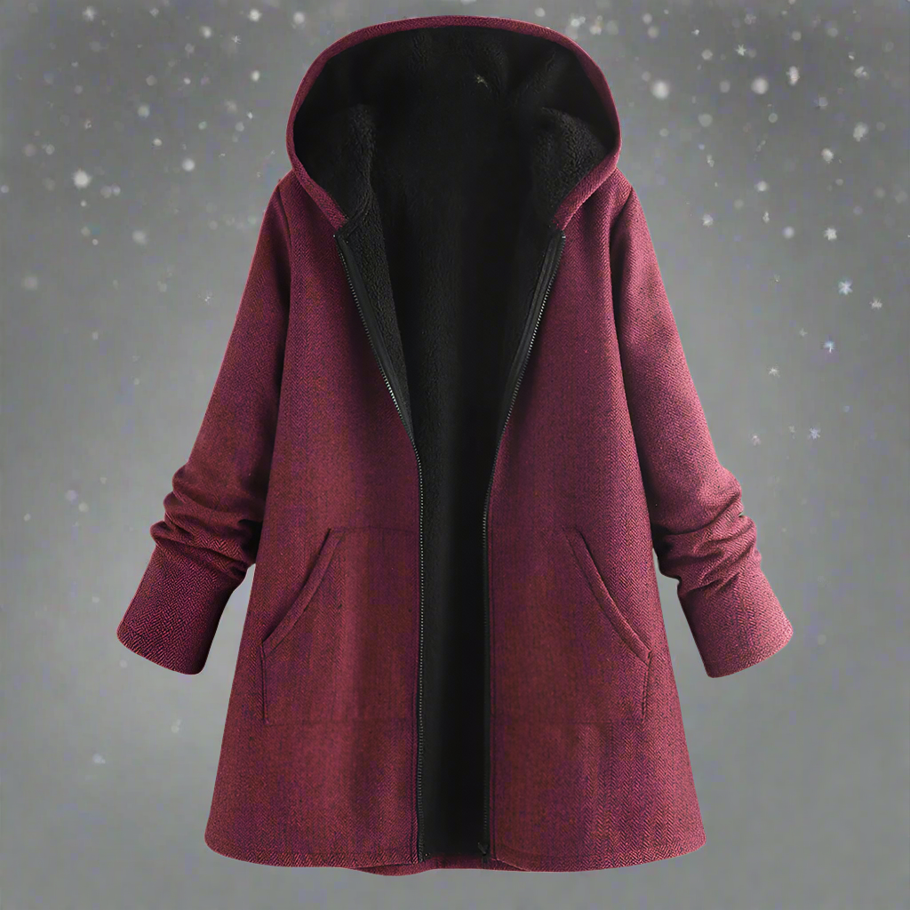 Water-repellent winter jacket hood zipper
