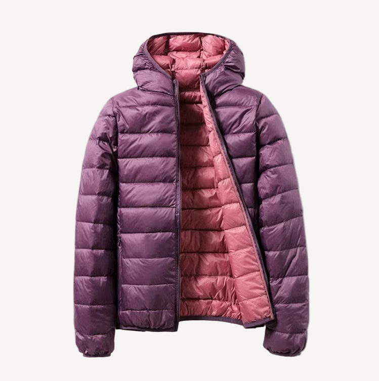 Thin Women's Winter Jacket Hooded Puffer Coat