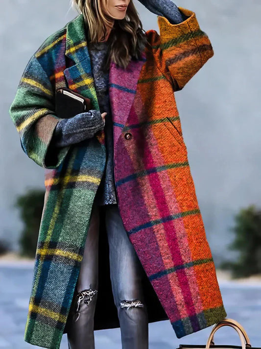 Eleganter Wollmantel Langärmlig Damen - IdealeKleiden