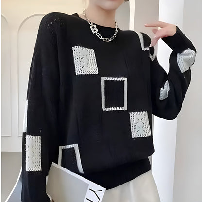 Women's Scarf Knit Sweater Elegant