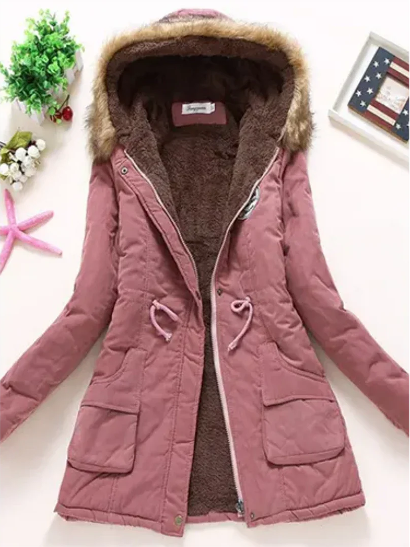 Women's Winter Jacket Hood Warm Insulated