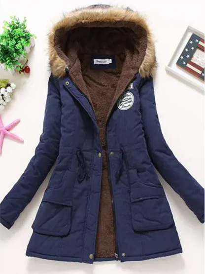 Women's Winter Jacket Hood Warm Insulated