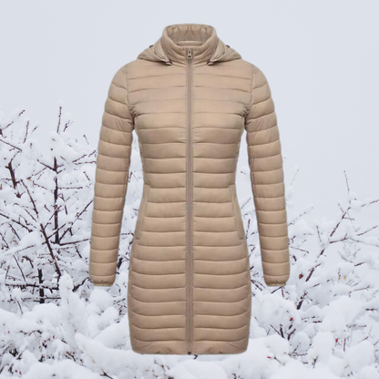 Women's Winter Jacket Long Warm Padded Hood