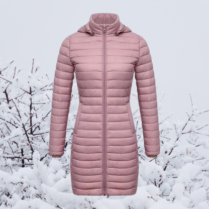 Women's Winter Jacket Long Warm Padded Hood
