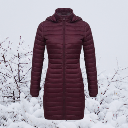 Women's Winter Jacket Long Warm Padded Hood