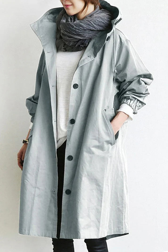 Damen Trenchcoat Große Größen Elegant Chic - IdealeKleiden