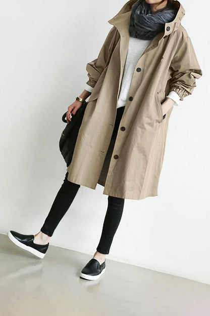 Women's Trench Coat Plus Size Elegant Chic