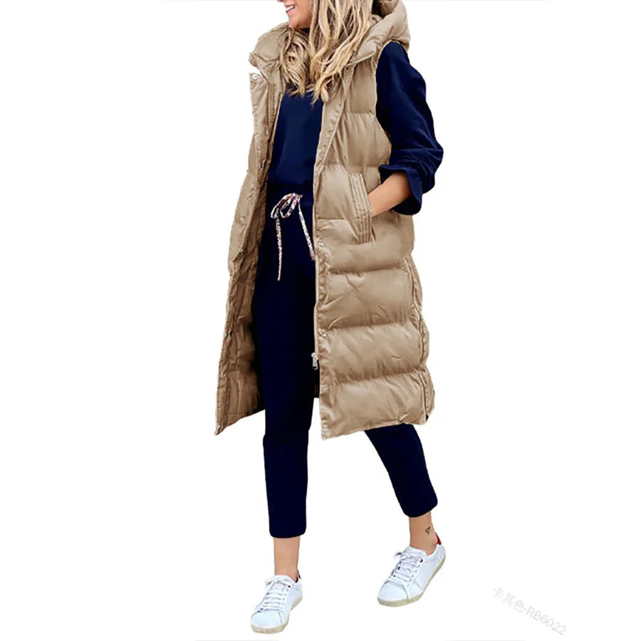 Amelia - Leichte Frühlingsjacke Ärmellos Modern - IdealeKleiden