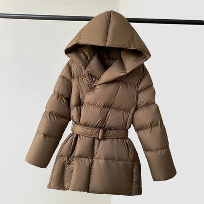 Women's Puffer Jacket Warm Hooded Elegant