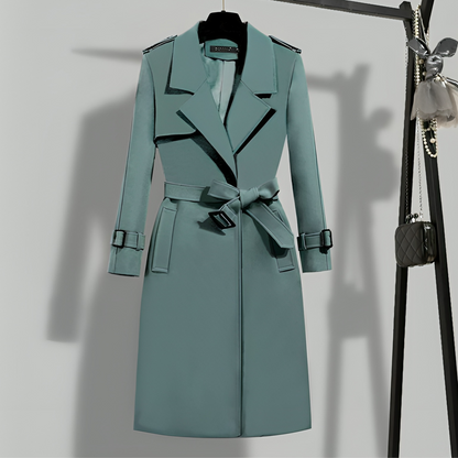 Stylish Women's Elegant Black Trench Coat
