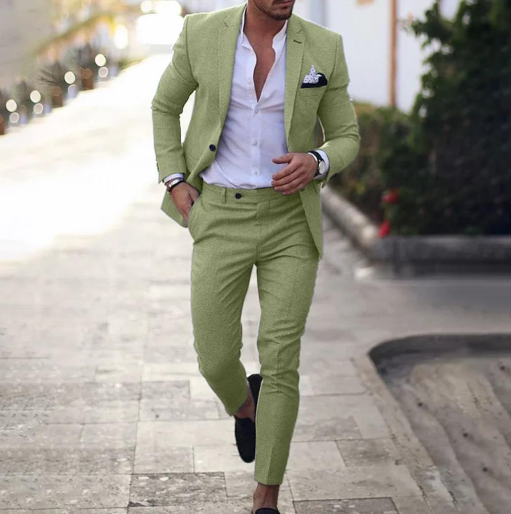 Men's Suit Two-Piece Custom Made Blazer Trousers