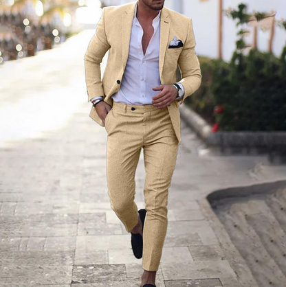 Men's Suit Two-Piece Custom Made Blazer Trousers