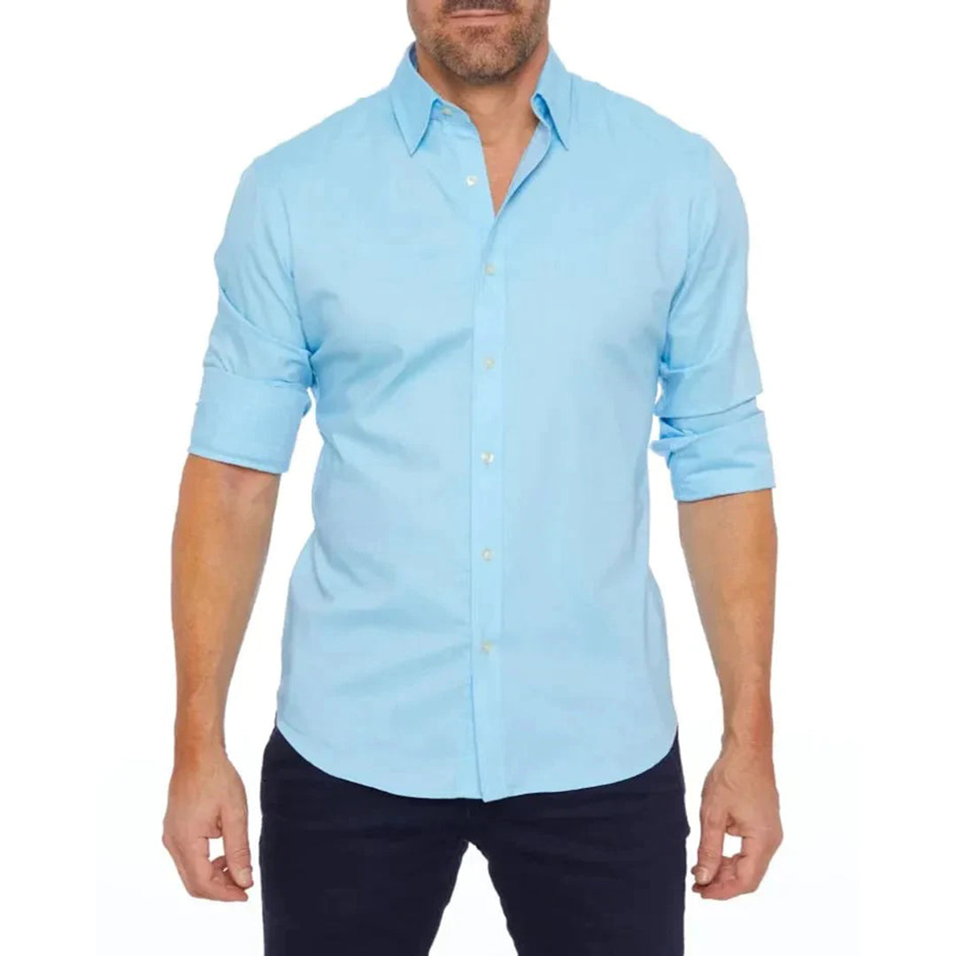 Men's Modern Button-Down Suit Shirt