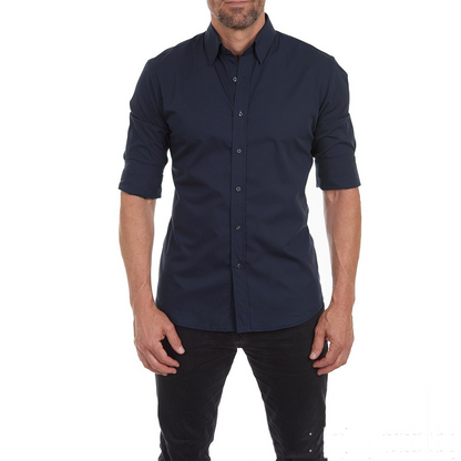Men's Modern Button-Down Suit Shirt