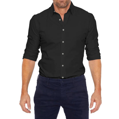 Men's Modern Button-Down Suit Shirt